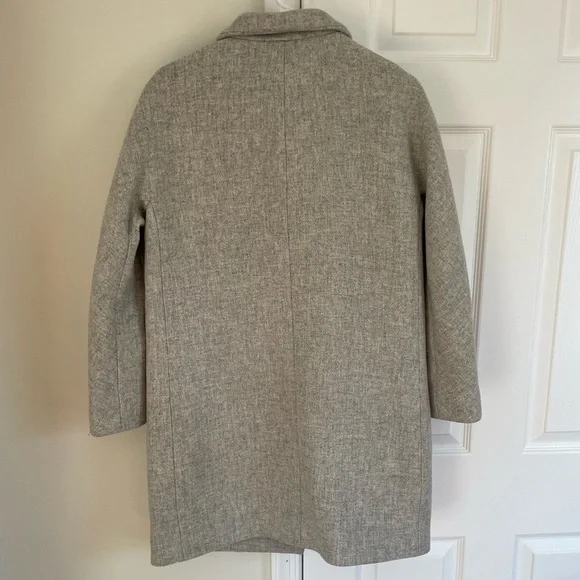 J.CREW Cocoon Coat Jacket Womens 6 Gray Italian Stadium Cloth Wool J5536 - Picture 11 of 15